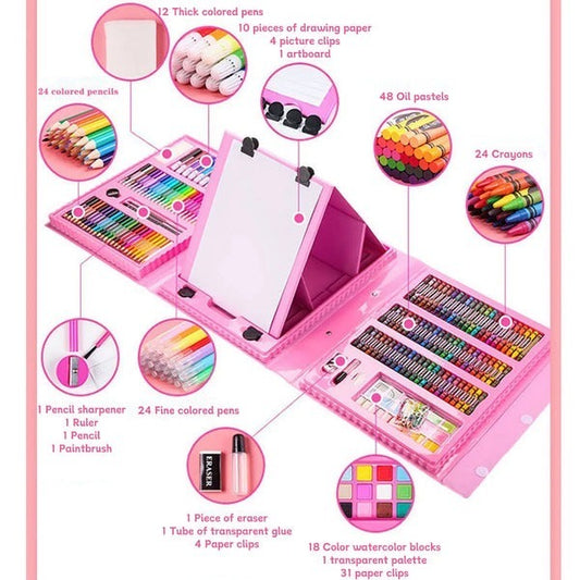 208 Pcs Kids Drawing Colours Art Set Random Colours