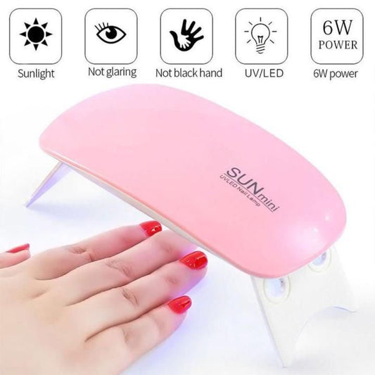Mini UV LED Nail Lamp Portable Gel Curing Lamp with a Pocket-Size, Mini Nail Dryer 