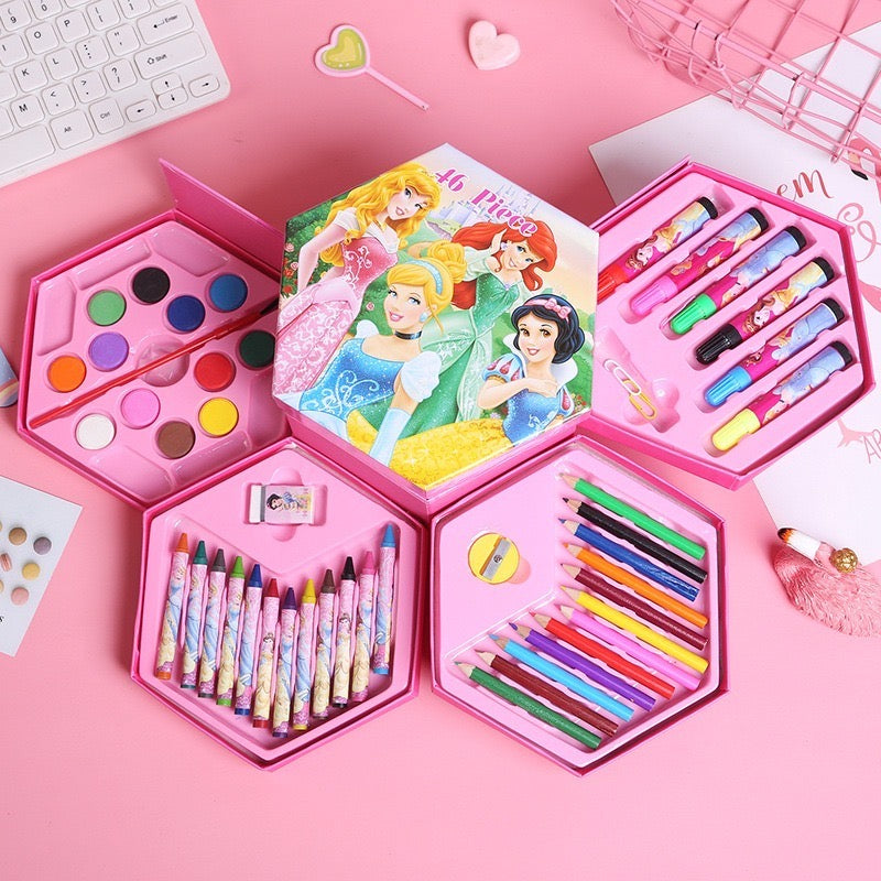 46Pcs Kids Drawing Colours Art Set Random Colours