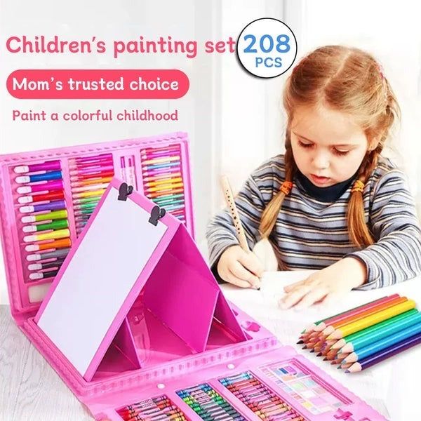 208 Pcs Kids Drawing Colours Art Set Random Colours
